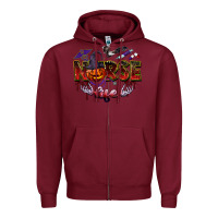 Burgundy halloween nurse life Zipper Hoodie - BarkalooDesign