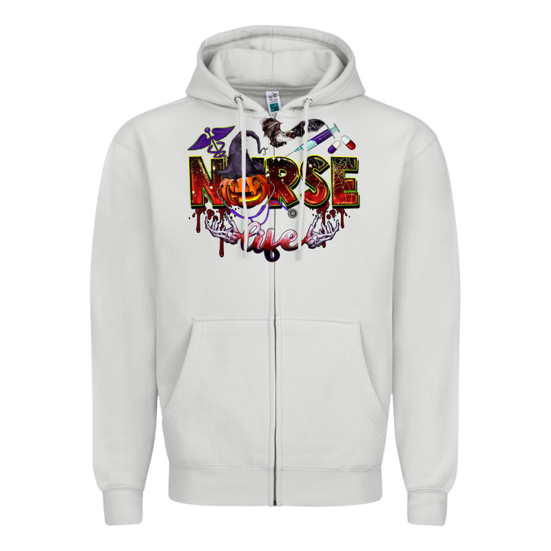 Halloween Nurse Life Zipper Hoodie by BarkalooDesign | Teevron
