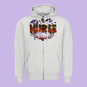 Halloween Nurse Life Zipper Hoodie Designed By Barkaloodesign