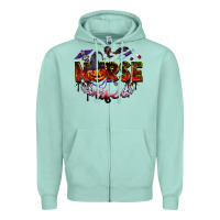 Seafoam halloween nurse life Zipper Hoodie - BarkalooDesign