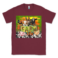Burgundy farm life with animals Classic Tee - TumblerDesignByShophia