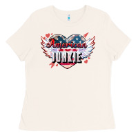 Bone American junkie 4th of july Ladies Tee - HowdyJamesFarm