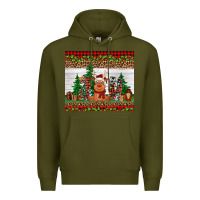 Army Green joy reindeer Premium Hoodie - Jasminsmagicworld