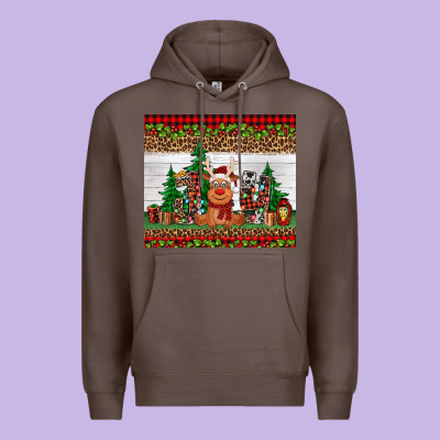 Joy Reindeer Premium Hoodie Designed By Jasminsmagicworld
