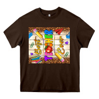 Chocolate Brown best teacher ever Heavy Core Tee - NancyCooperArtShop