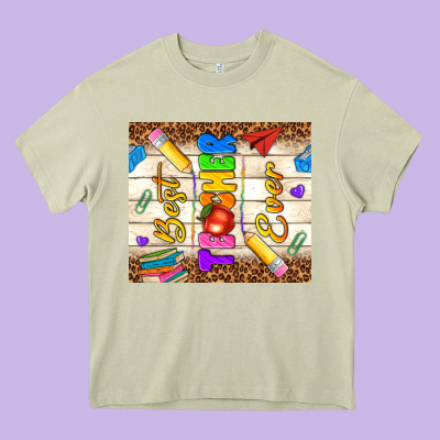 Best Teacher Ever Heavy Core Tee Designed By Nancycooperartshop