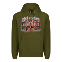 Army Green Happy Easter Premium Hoodie - CowhideDigitalArt
