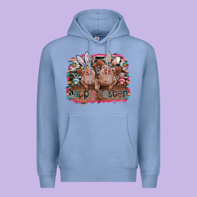 Happy Easter Premium Hoodie Designed By Cowhidedigitalart