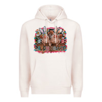 Pale Pink Happy Easter Premium Hoodie - CowhideDigitalArt