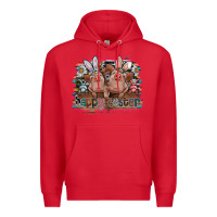 Red Happy Easter Premium Hoodie - CowhideDigitalArt