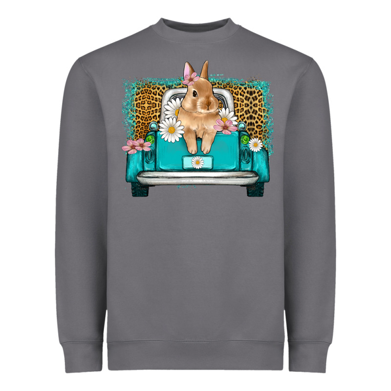 Easter Bunny Truck Heavyweight Sweatshirt by Artiststas | Teevron