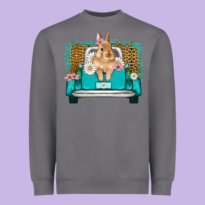Easter Bunny Truck Heavyweight Sweatshirt Designed By Artiststas