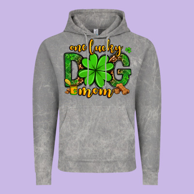One Lucky Dog Mom St. Patrick's Vintage Hoodie Designed By Oliviacreatesart