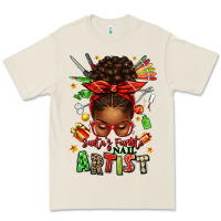 Bone santa's favorite nail artist afro messy bun Premium Tee - texasbilliewilder