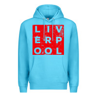 Ocean Blue Cool Retro Grunge Vintage look Liverpool shirt gift , best gift, costu Premium Hoodie - maiPhamDesign