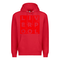 Red Cool Retro Grunge Vintage look Liverpool shirt gift , best gift, costu Premium Hoodie - maiPhamDesign