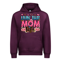Mauve Wine livin' that mom life Urban Hoodie - JahusDesignShop