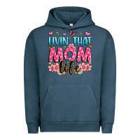 Pigment Midnight Navy livin' that mom life Urban Hoodie - JahusDesignShop