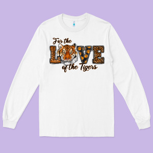 Love Of The Tigers Long Sleeve Tee Designed By Ranaportraitstore