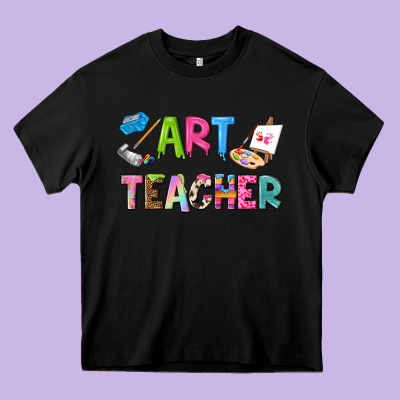Art Teacher Heavy Core Tee Designed By Nancycooperartshop