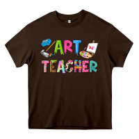 Chocolate Brown art teacher Heavy Core Tee - NancyCooperArtShop