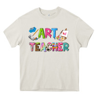 Cream art teacher Heavy Core Tee - NancyCooperArtShop
