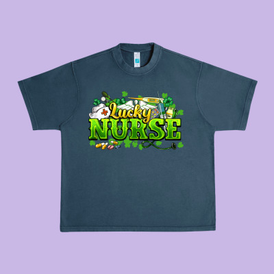 Lucky Nurse St. Patrick's Day Urban Heavy Tee Designed By Howdyjamesfarm