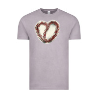 Vintage Zinc Baseball ball heart Vintage Tee - HowdyJamesFarm