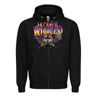 Black lets get wıcked Zipper Hoodie - BarkalooDesign