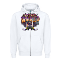 White lets get wıcked Zipper Hoodie - BarkalooDesign