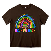 Chocolate Brown bruh we back Heavy Core Tee - NancyCooperArtShop