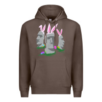 Coffee easter island moai figures  cute travelers funny gift Premium Hoodie - maiPhamDesign