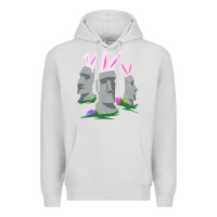 Dove Grey easter island moai figures  cute travelers funny gift Premium Hoodie - maiPhamDesign