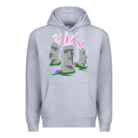 Heather Grey easter island moai figures  cute travelers funny gift Premium Hoodie - maiPhamDesign