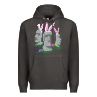 Smoke easter island moai figures  cute travelers funny gift Premium Hoodie - maiPhamDesign