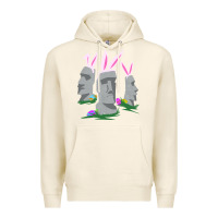 Tofu easter island moai figures  cute travelers funny gift Premium Hoodie - maiPhamDesign