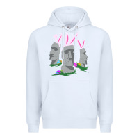 White easter island moai figures  cute travelers funny gift Premium Hoodie - maiPhamDesign