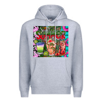 Heather Grey summer time Premium Hoodie - CowhideDigitalArt