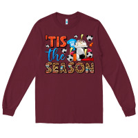 Burgundy tis the season  soccer  frappe coffee Long Sleeve Tee - FaDigitalArtStudio