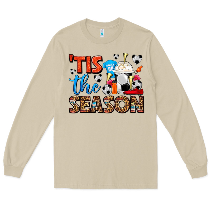 Tis The Season  Soccer  Frappe Coffee Long Sleeve Tee by FaDigitalArtStudio | Teevron