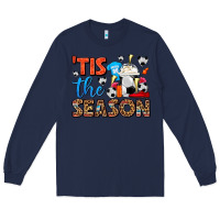 Navy tis the season  soccer  frappe coffee Long Sleeve Tee - FaDigitalArtStudio