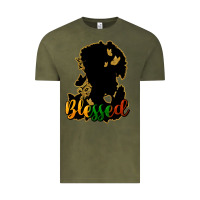 Vintage Olive Blessed black history Vintage Tee - HowdyJamesFarm