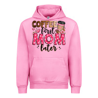 Fuchsia Pink coffee first mom later Urban Hoodie - JahusDesignShop