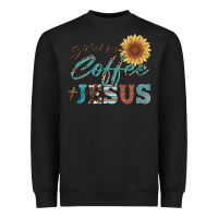 Black give me coffee and jesus Heavyweight Sweatshirt - Artiststas