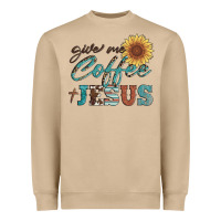 Give Me Coffee And Jesus Heavyweight Sweatshirt | Teevron