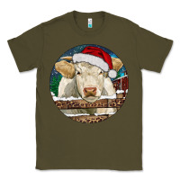 Army Green Charolais Cow Christmas Classic Tee - RanaPortraitStore