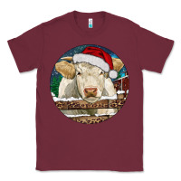 Burgundy Charolais Cow Christmas Classic Tee - RanaPortraitStore