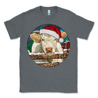 Charcoal Heather Charolais Cow Christmas Classic Tee - RanaPortraitStore