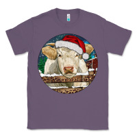 Lavender Charolais Cow Christmas Classic Tee - RanaPortraitStore