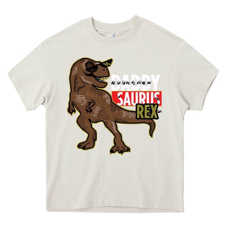 Daddy Saurus Rex Heavy Core Tee by Bettercallsaul | Teevron